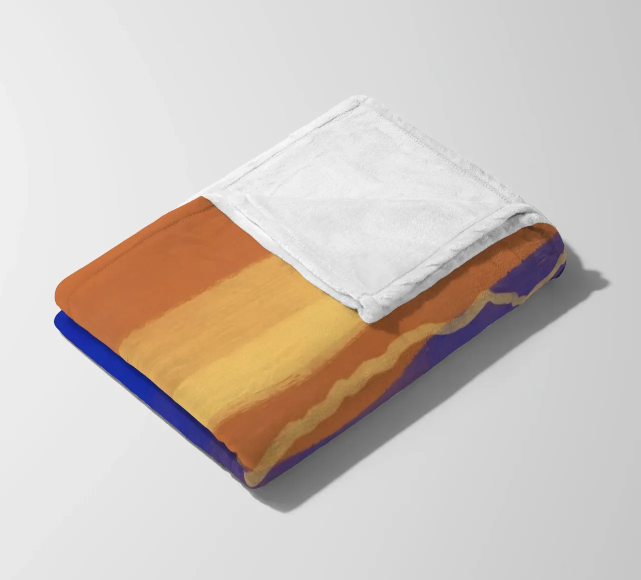 Minimal sunset sky fleece blanket by Little Dean