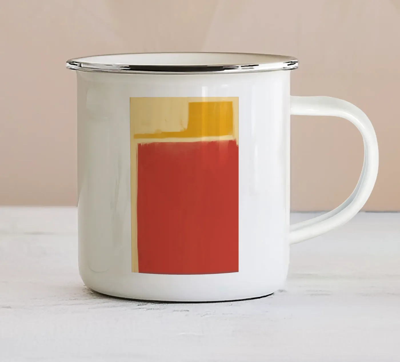 Minimale vaste warmte emaille mok van Little Dean