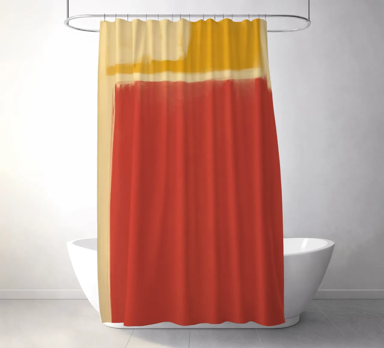 Minimal solide warm Duschvorhang von Little Dean