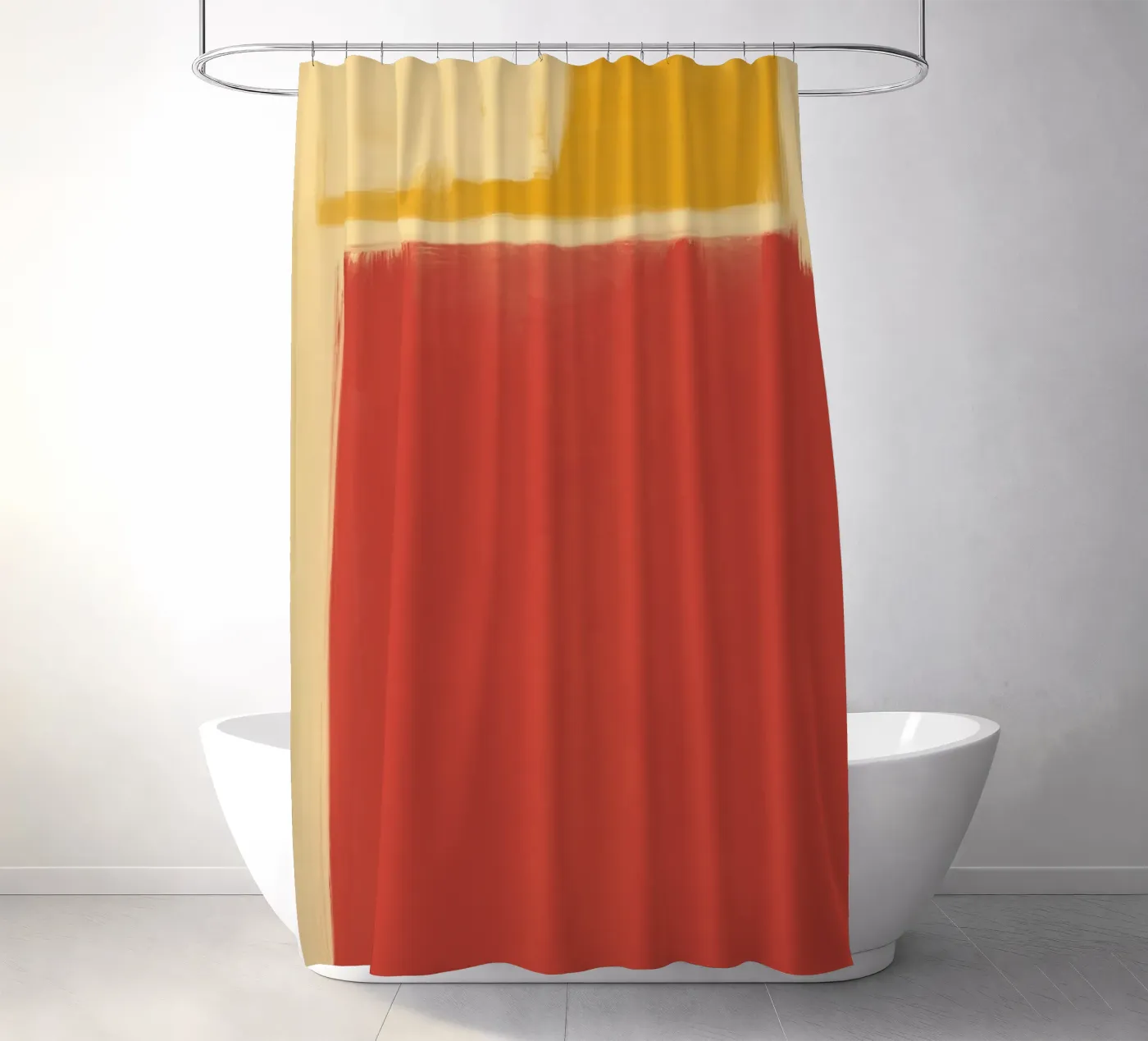 Minimal solid warm Duschvorhang von Little Dean