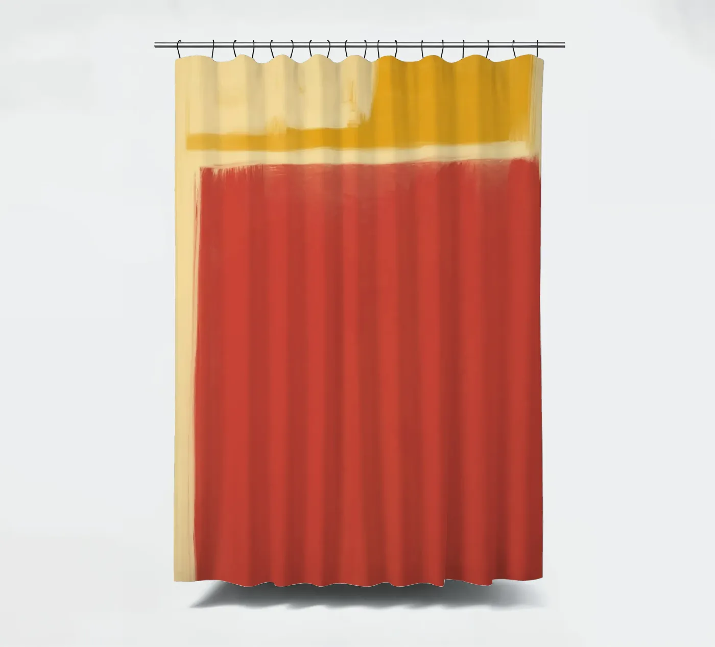 Minimal solid warm shower curtain by Little Dean
