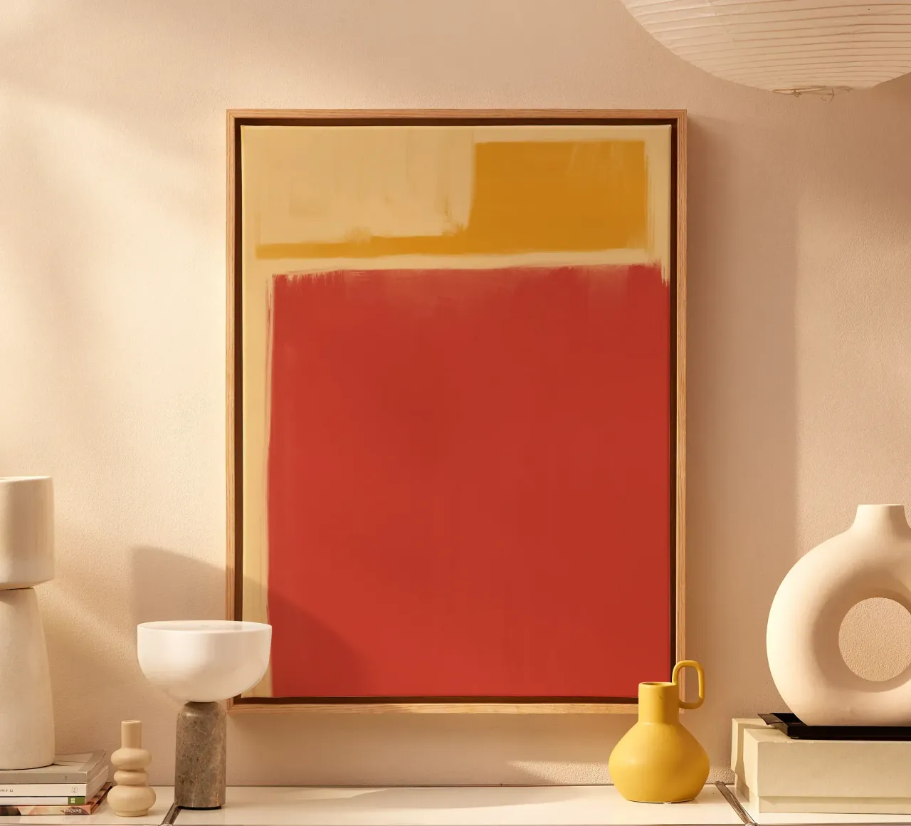 Minimal solid warm canvas by Little Dean