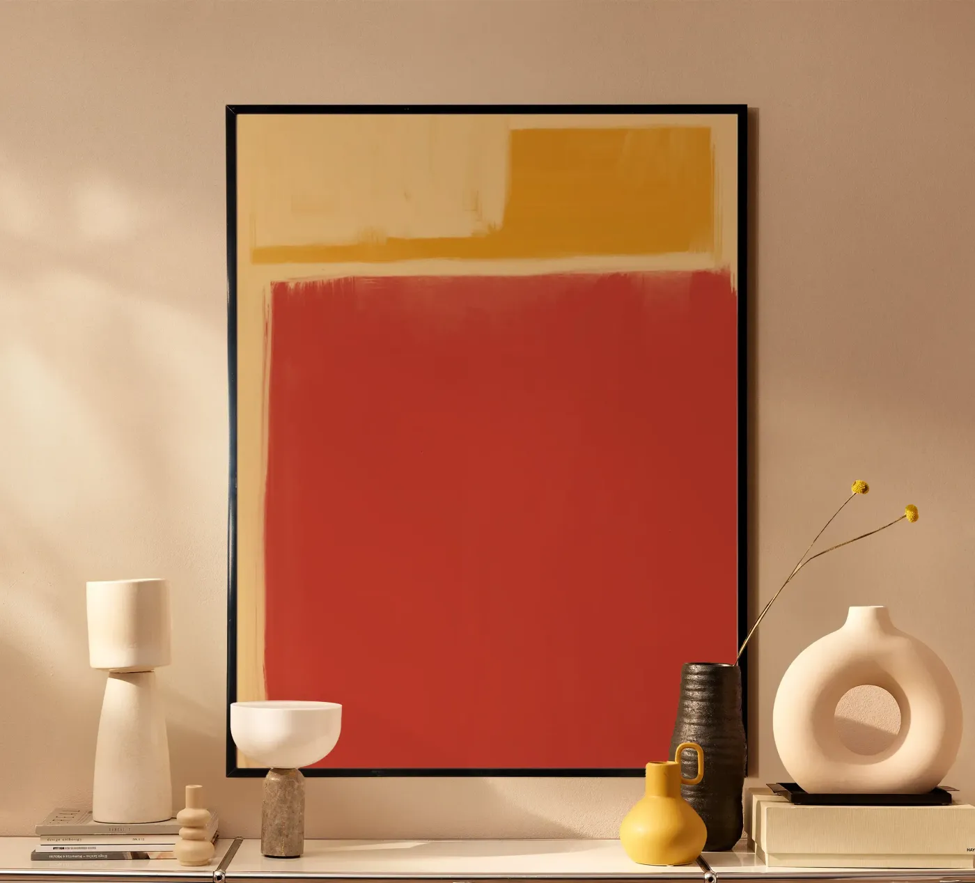 Minimal solid warm Poster von Little Dean