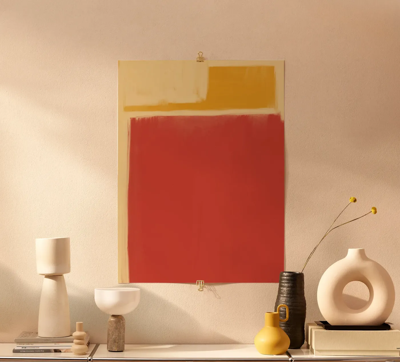 Minimal solid warm Poster von Little Dean