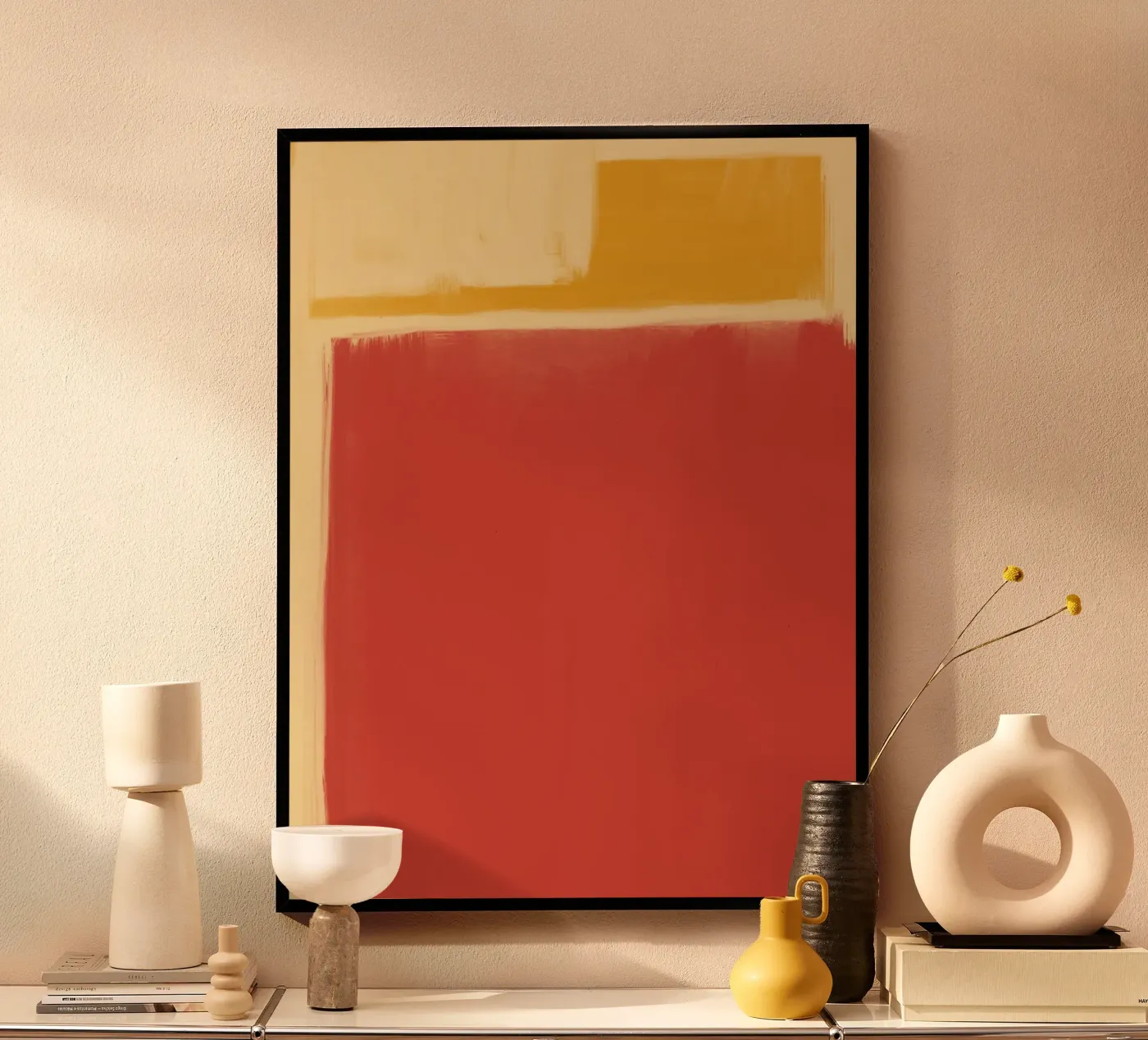 Minimal solid warm Poster von Little Dean