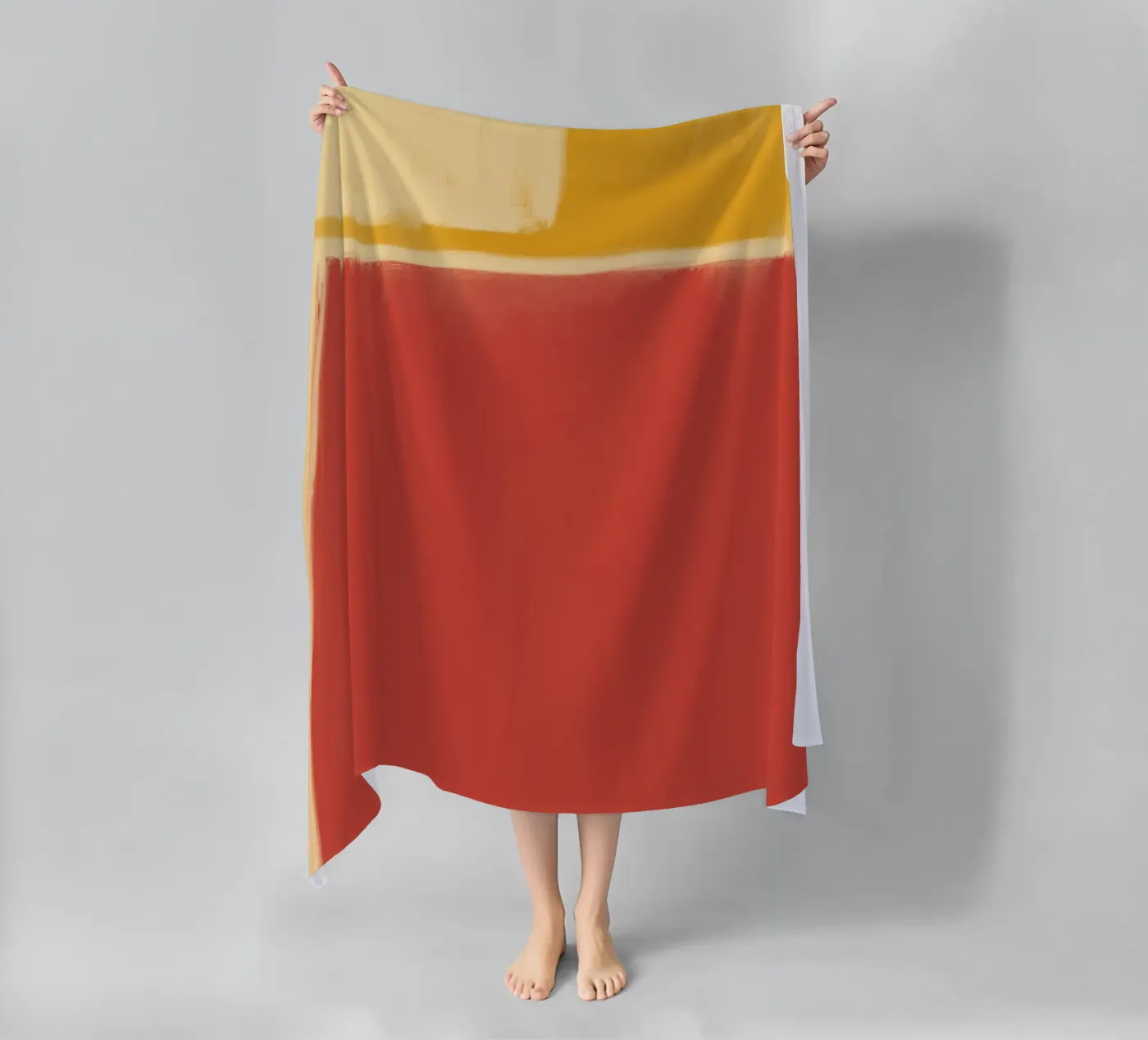 Minimal solid warm serviette de plage de Little Dean