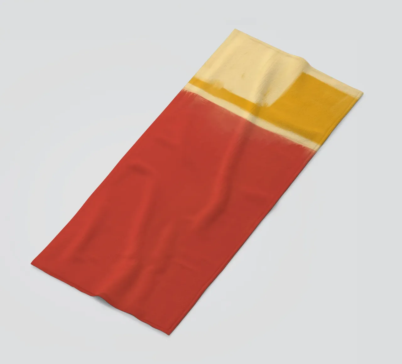 Minimal solid warm beach towel by Little Dean