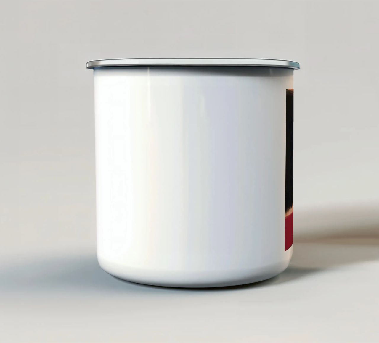 Minimal Black astratto tazza in smalto da Little Dean