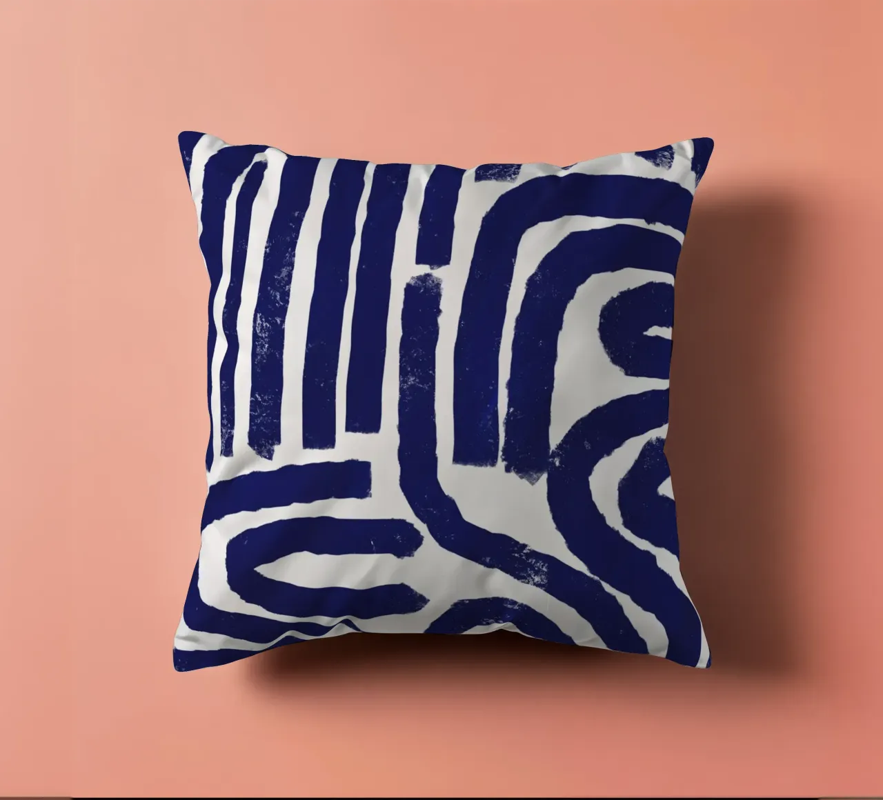 Modello a linee arrugginite cuscino da Little Dean