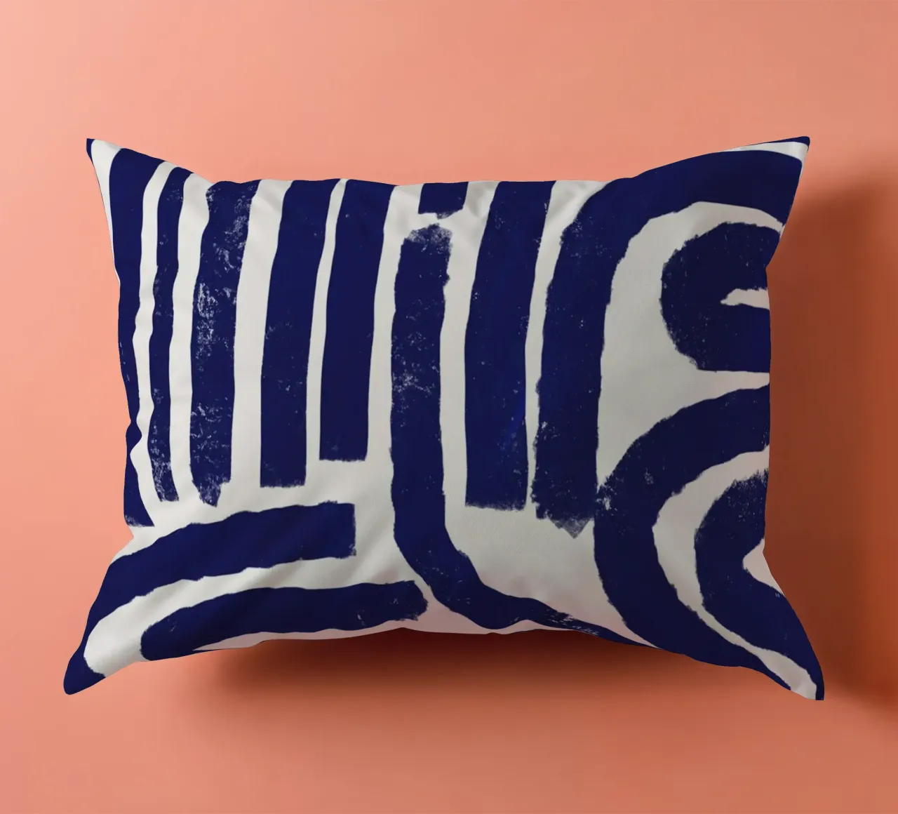 Modello a linee arrugginite cuscino da Little Dean