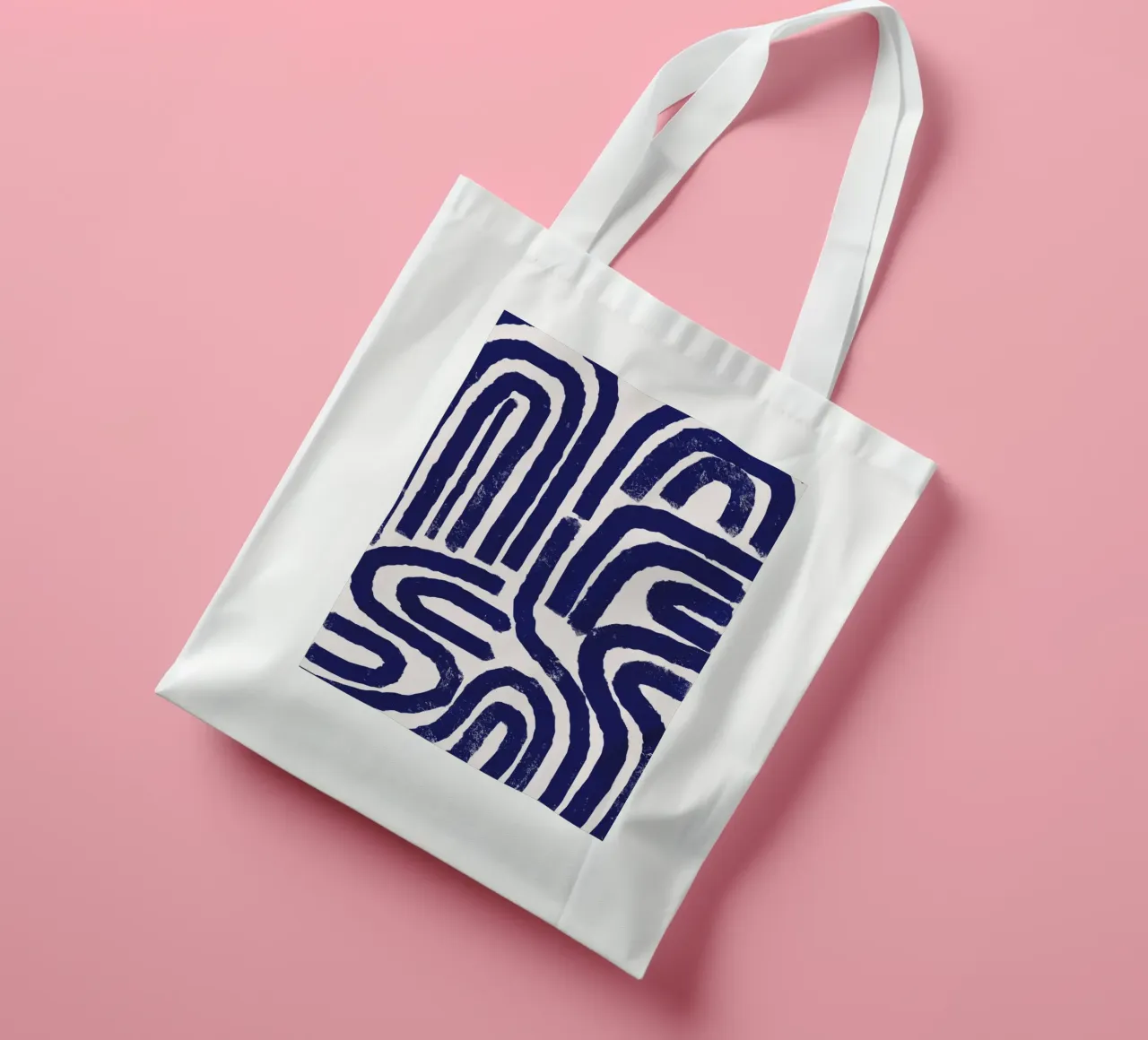 Modello a linee arrugginite borsa in juta da Little Dean