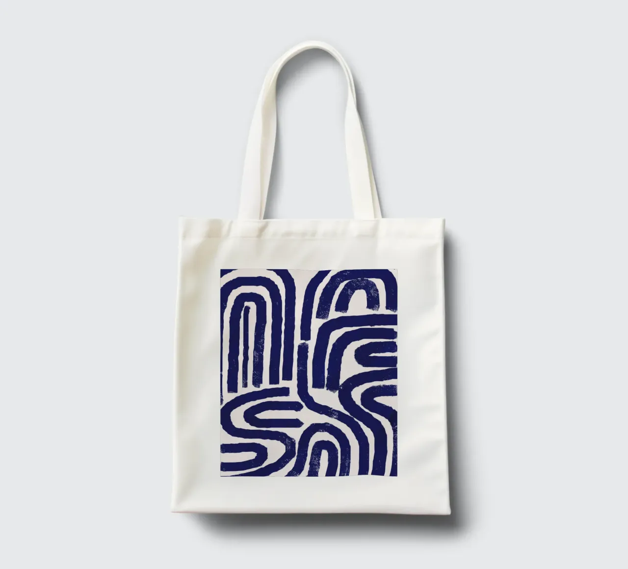 Modello a linee arrugginite borsa in juta da Little Dean
