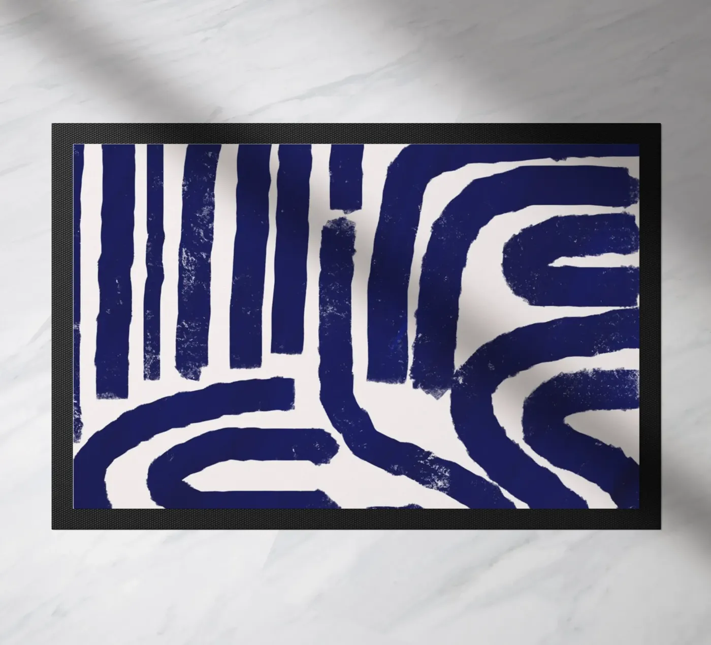 Rostiges Linienmuster Fußmatte von Little Dean