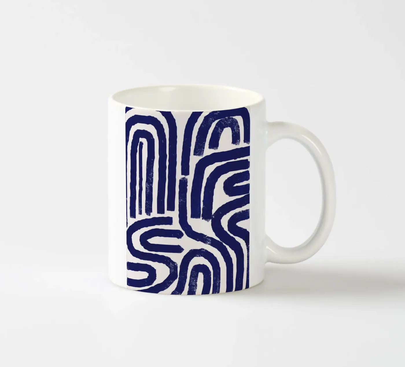 Rusty line pattern ceramic mug by Little Dean