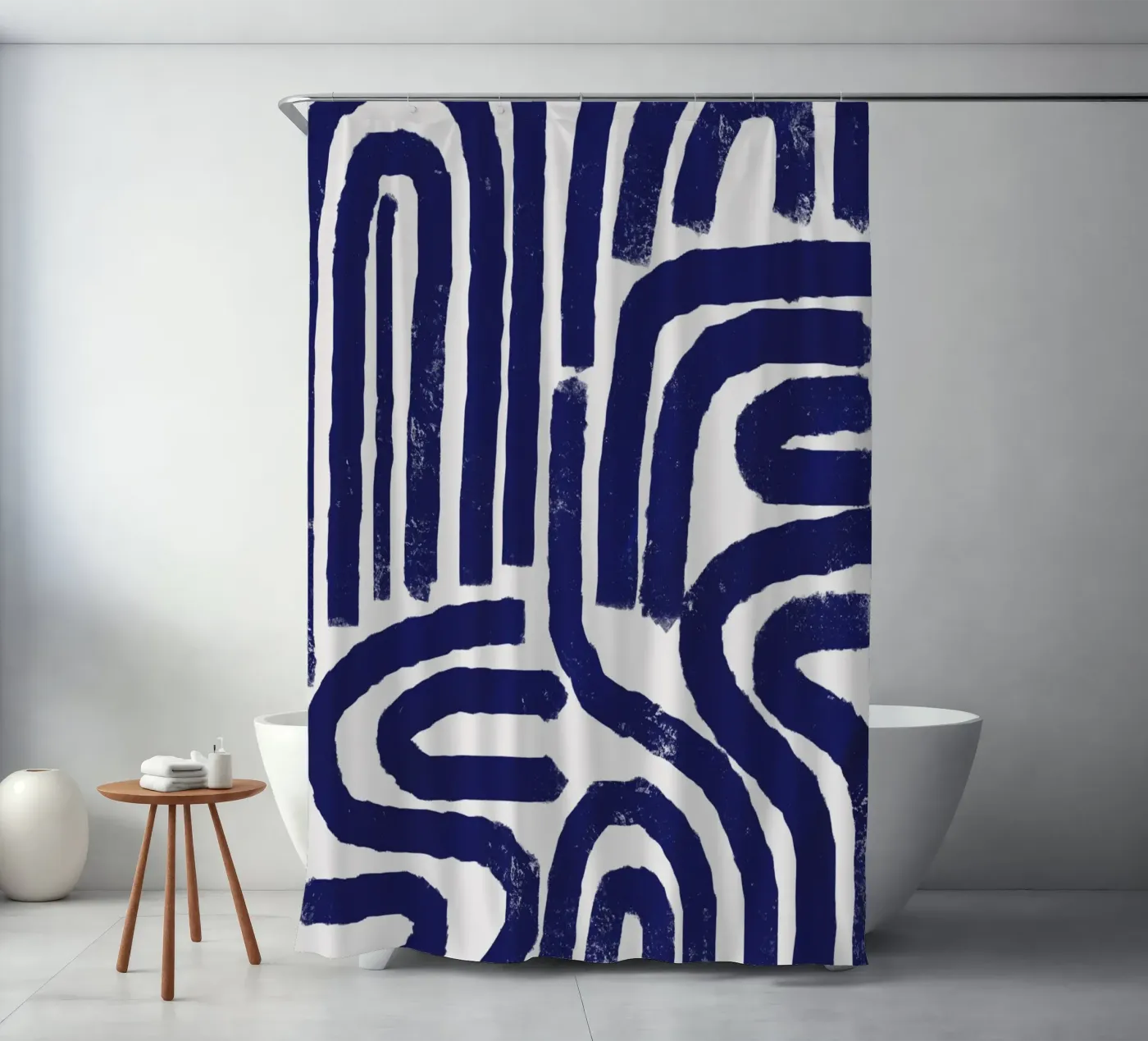 Rusty line pattern Duschvorhang von Little Dean