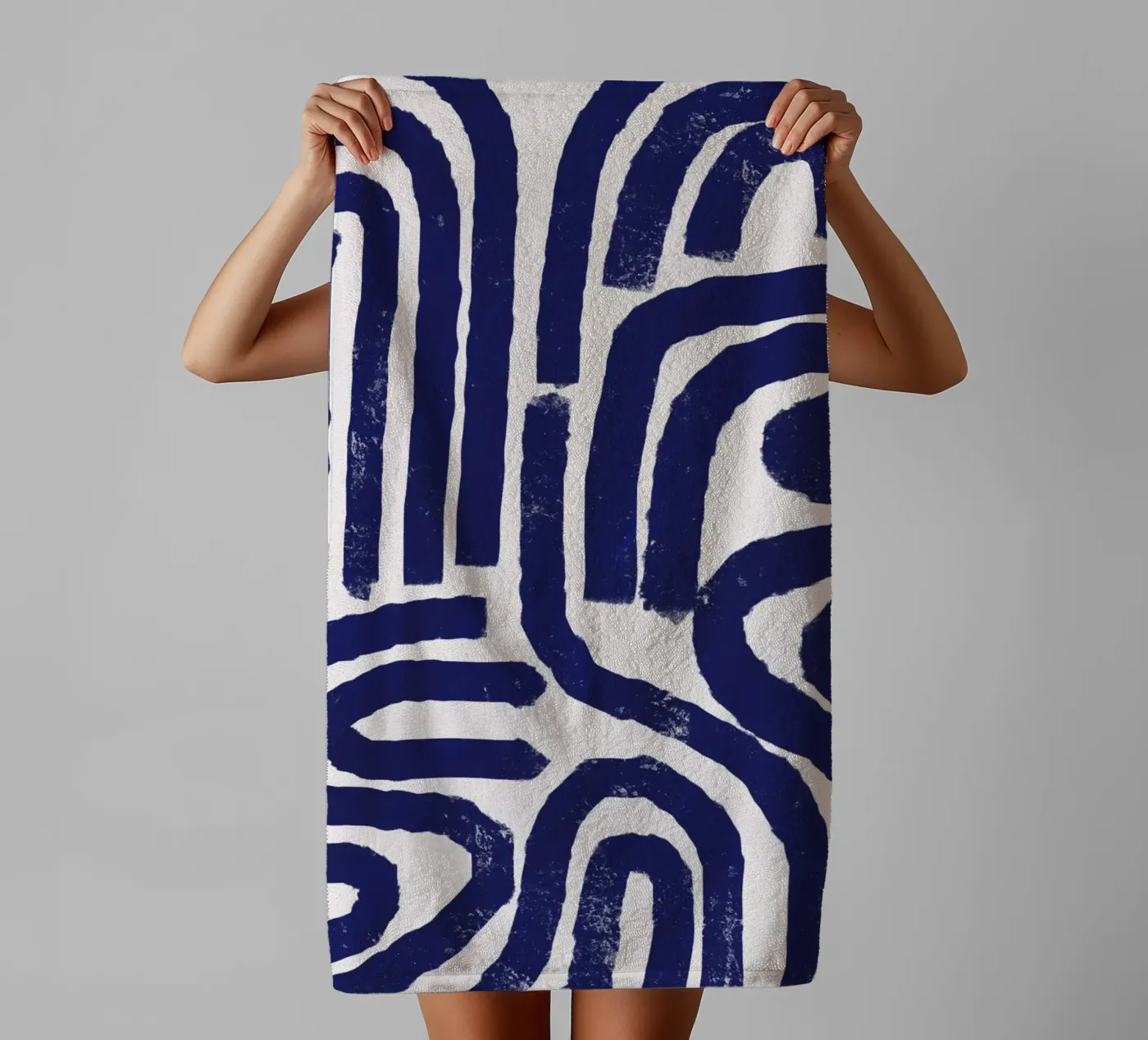 Rusty line pattern towel by Little Dean