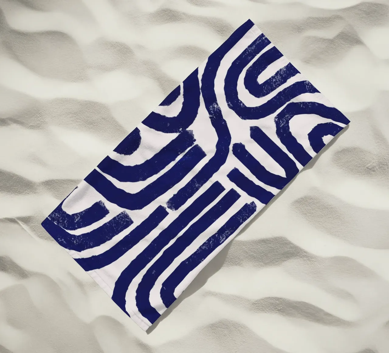 Modello a linee arrugginite telo mare da Little Dean