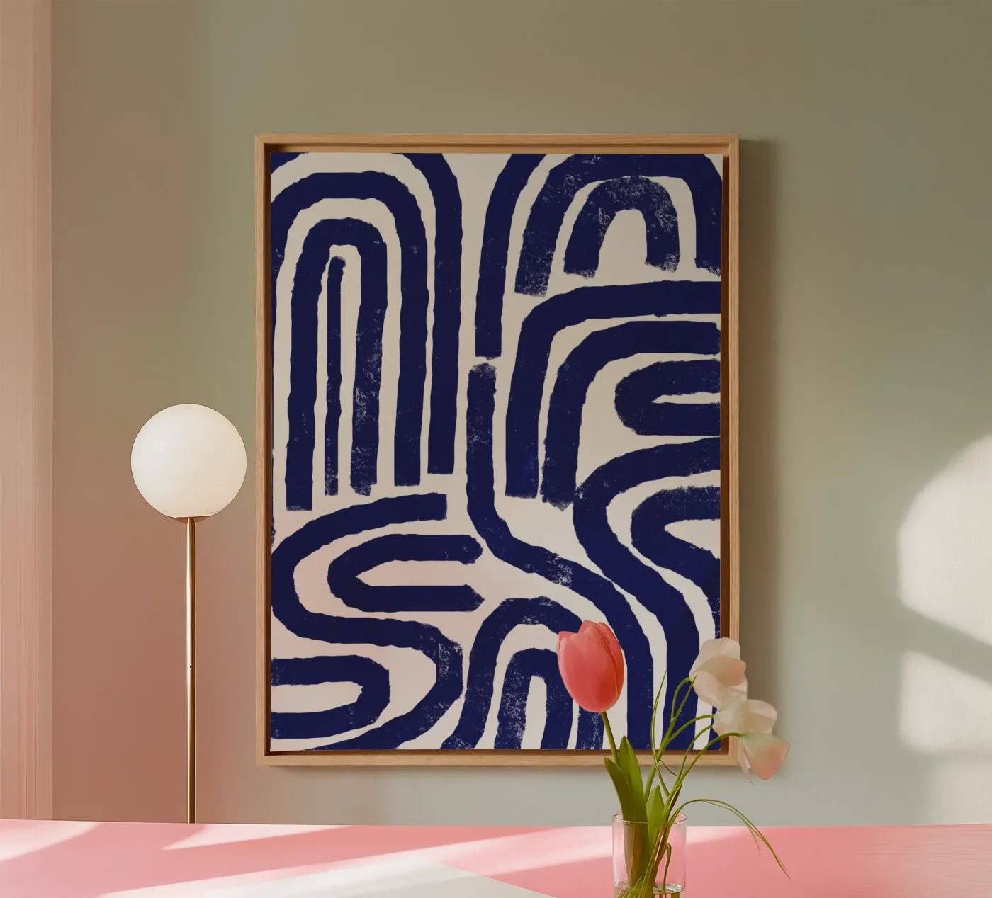 Rusty line pattern canvas by Little Dean