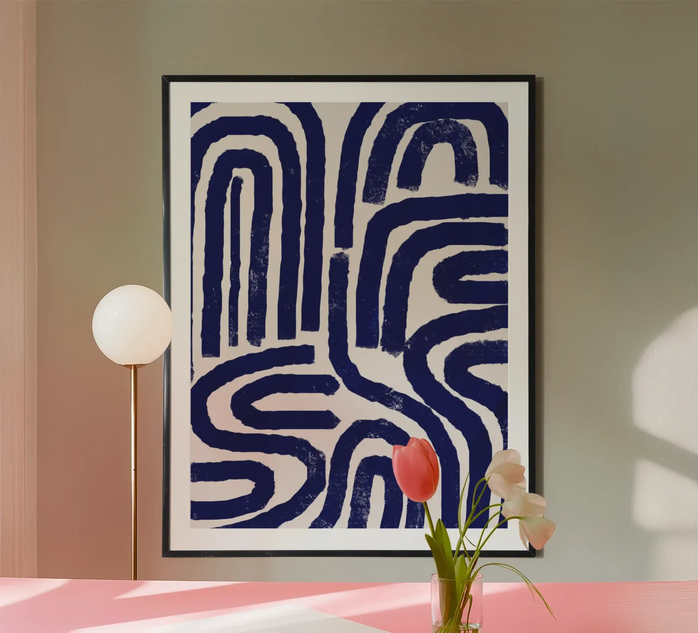 Rusty line pattern poster by Little Dean