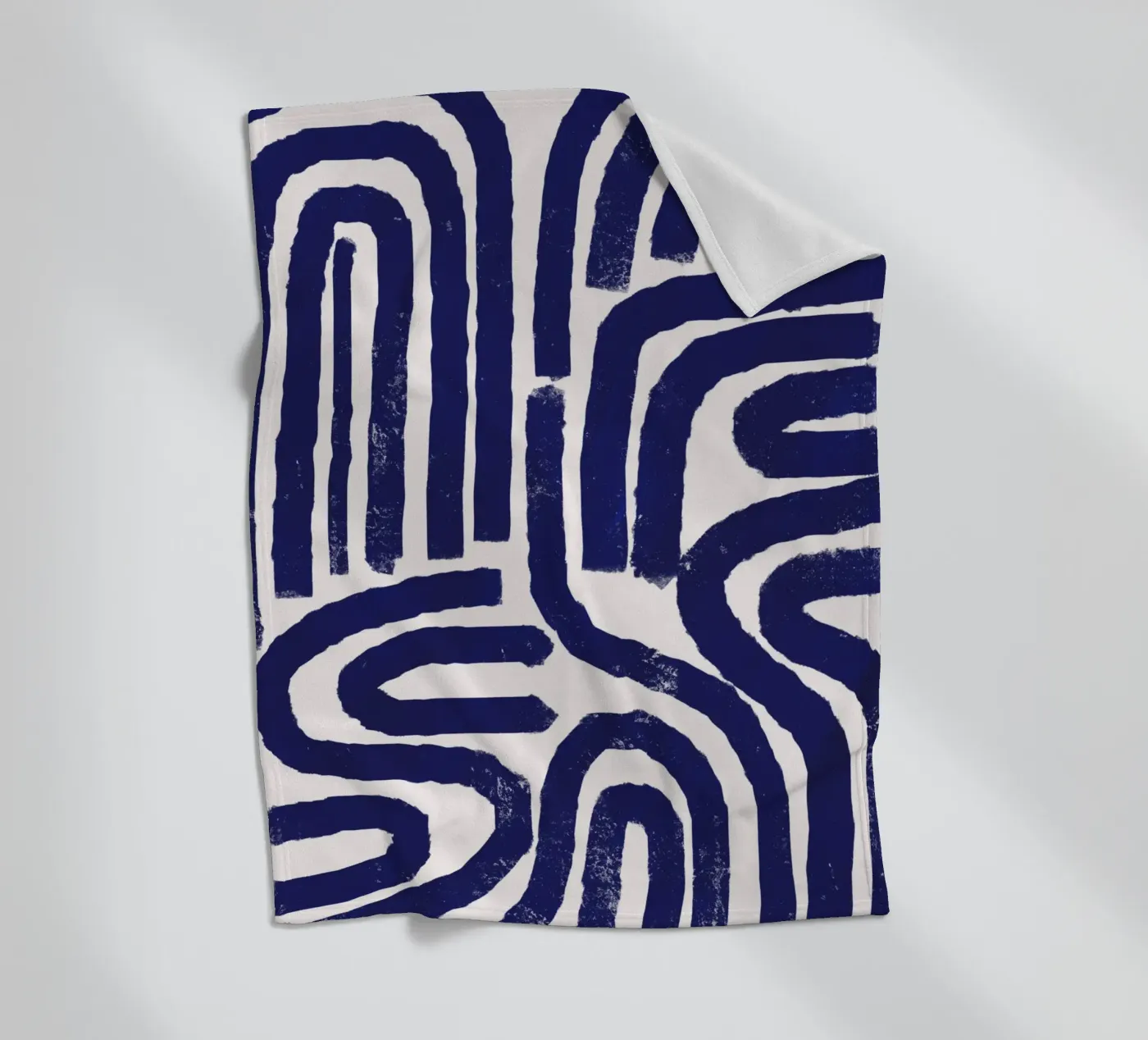 Rusty line pattern fleece blanket by Little Dean