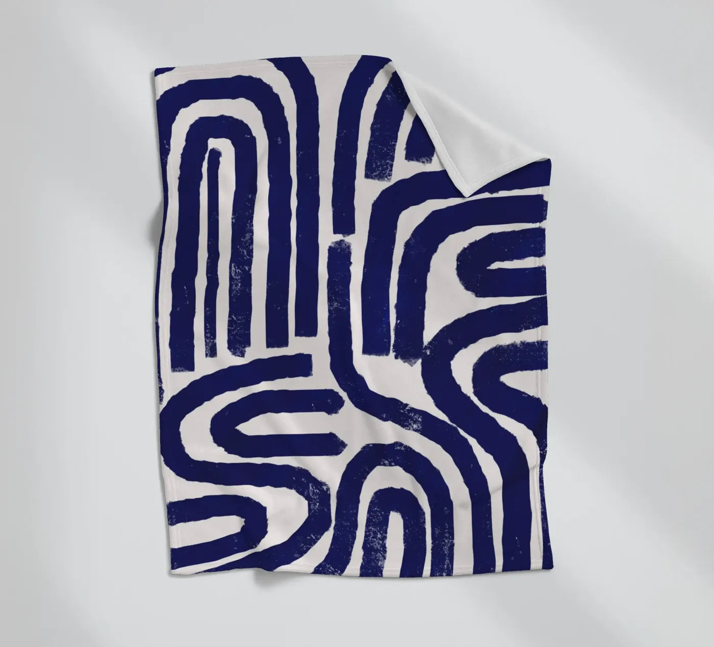 Modello a linee arrugginite coperta in pile da Little Dean