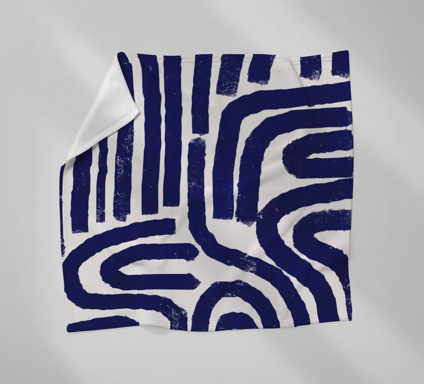 Rusty line pattern fleece blanket by Little Dean