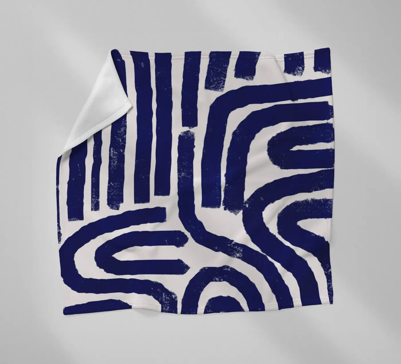 Modello a linee arrugginite coperta in pile da Little Dean