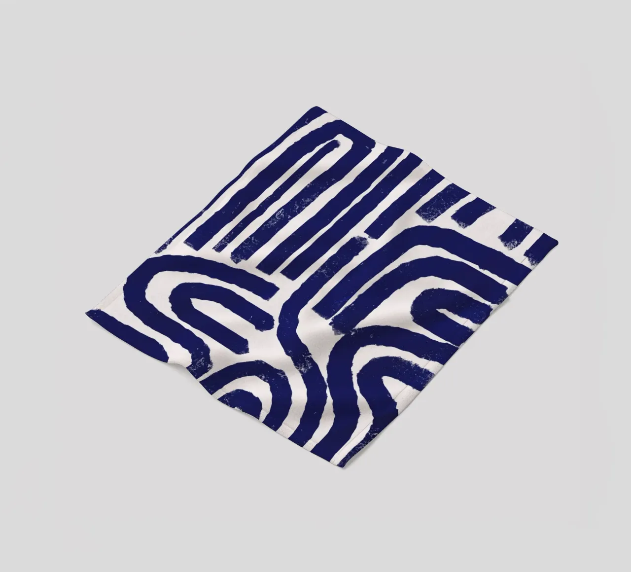 Modello a linee arrugginite coperta in pile da Little Dean