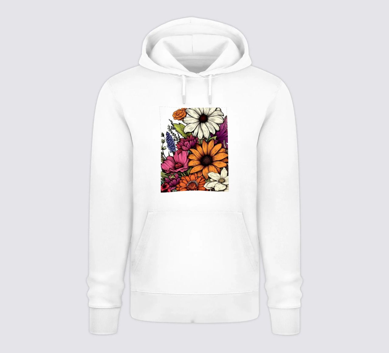 Un'esplosione di fiori felpa con cappuccio da graphic design