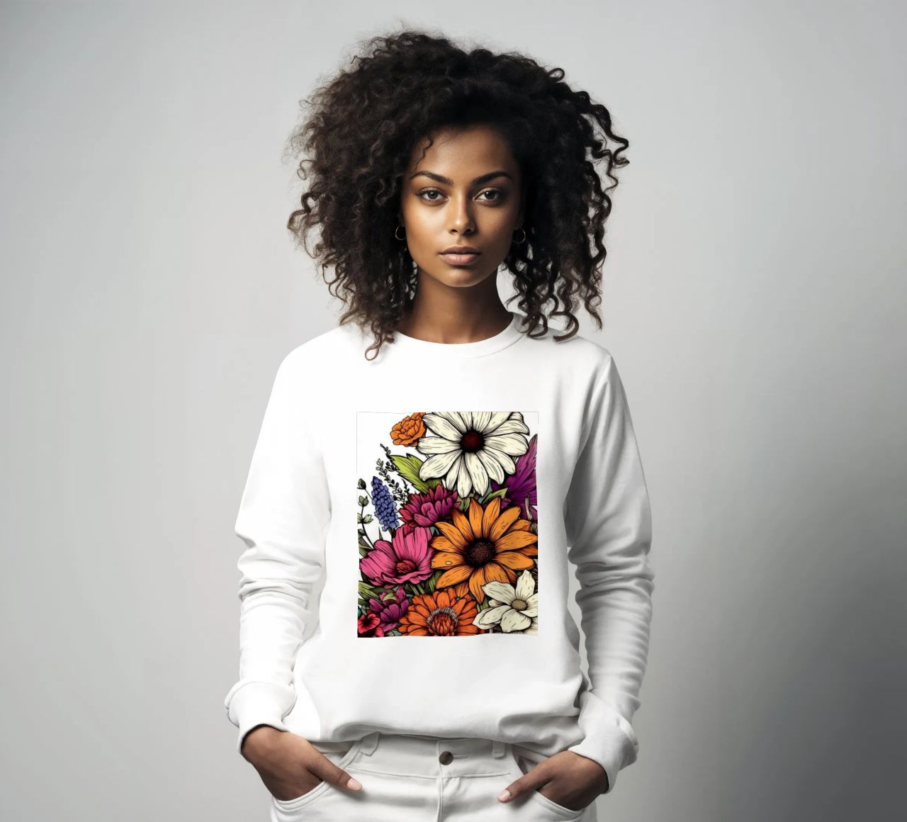 Un'esplosione di fiori felpa da graphic design