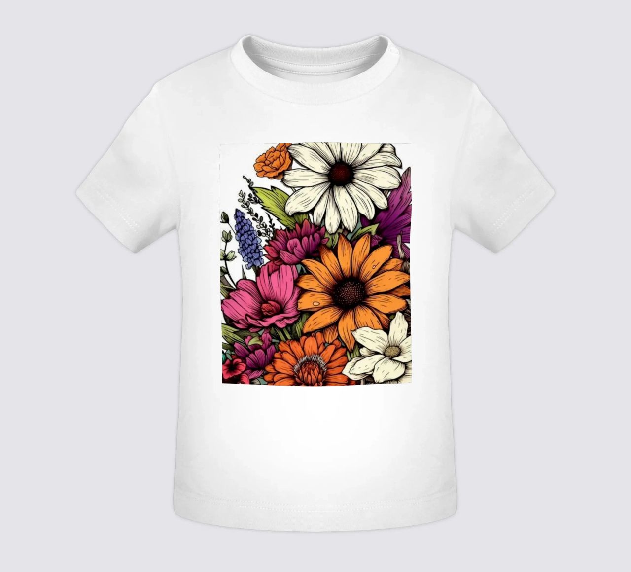 Un'esplosione di fiori maglietta neonato da graphic design