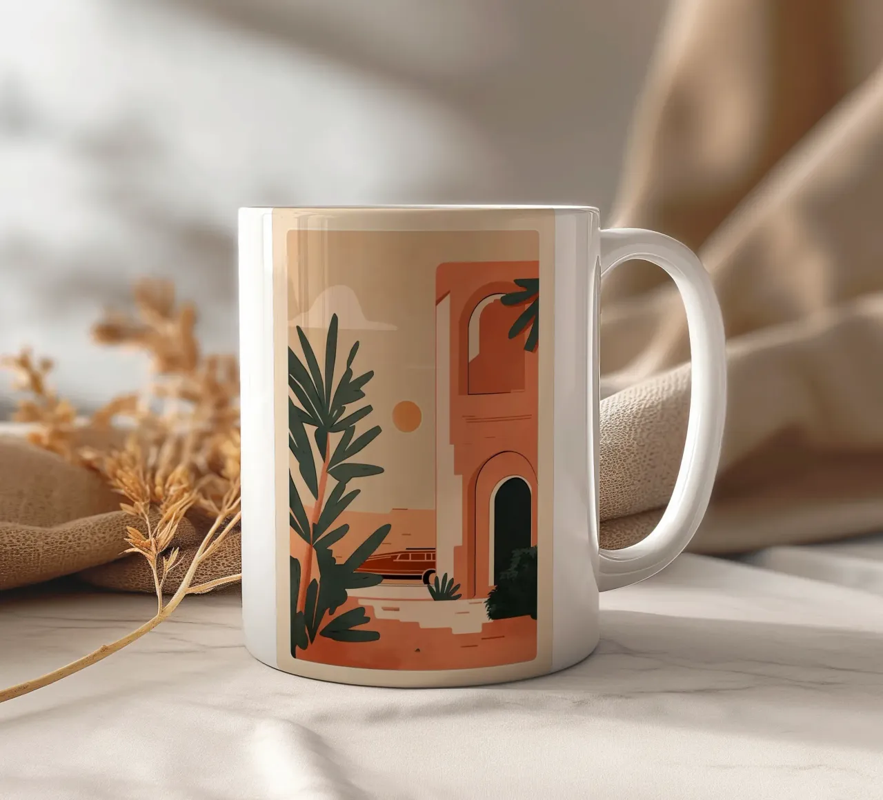 palma tazza in ceramica da Jonathan R NASH