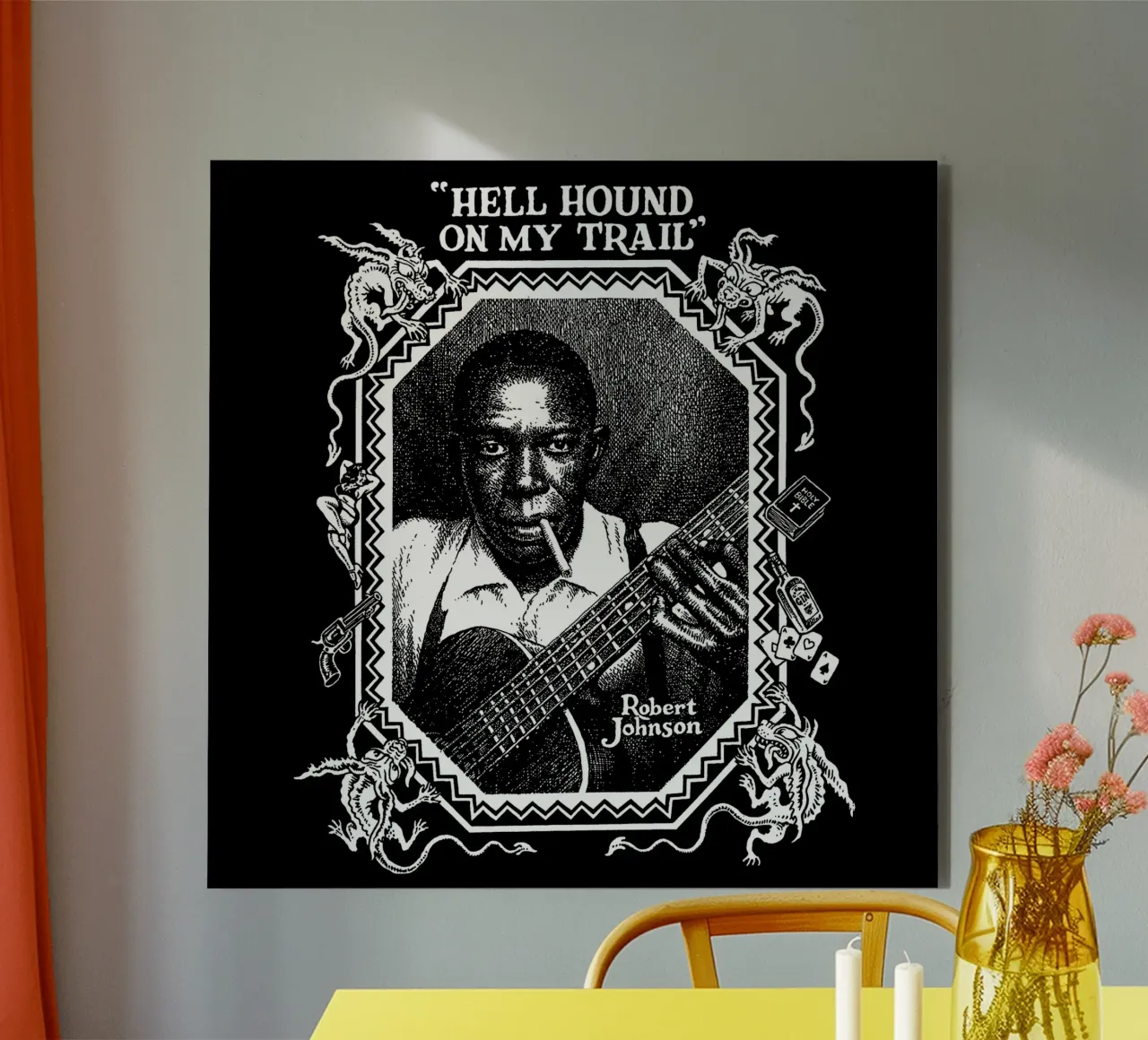 Robert Johnson Hell Hound On My Trail alluminio dibond da Gladysrg