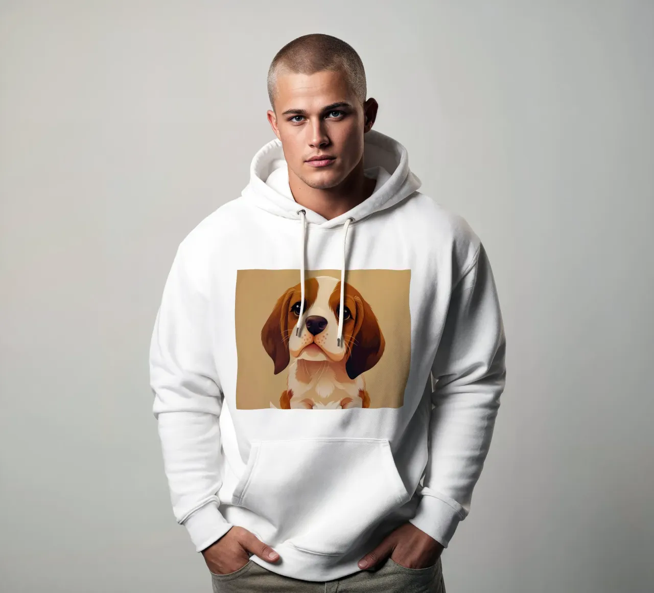 Cucciolo di Beagle giocherellone: Curioso e carino felpa con cappuccio da DesignDoodle