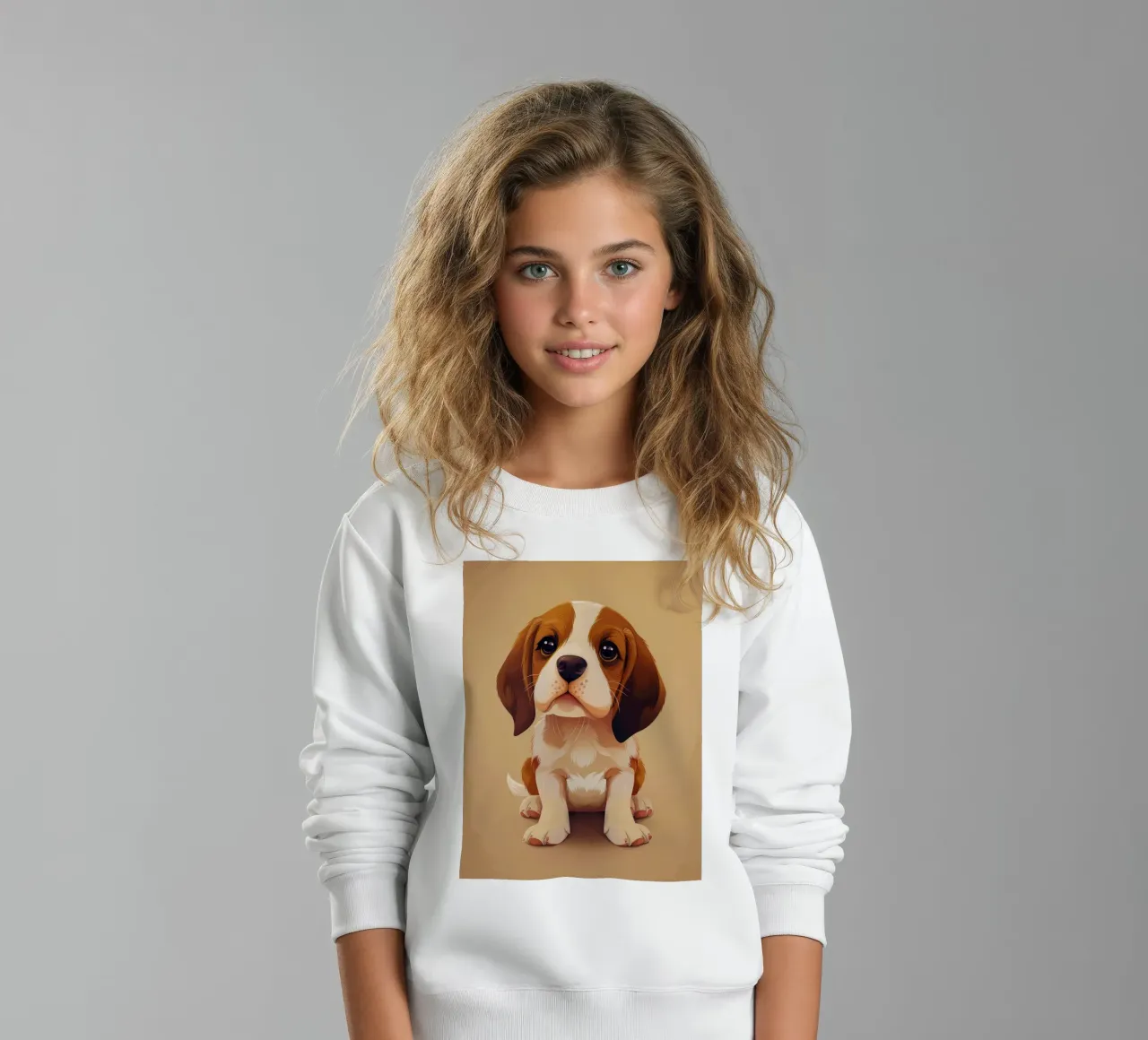 Cucciolo di Beagle giocherellone: Curioso e carino felpa bambino da DesignDoodle