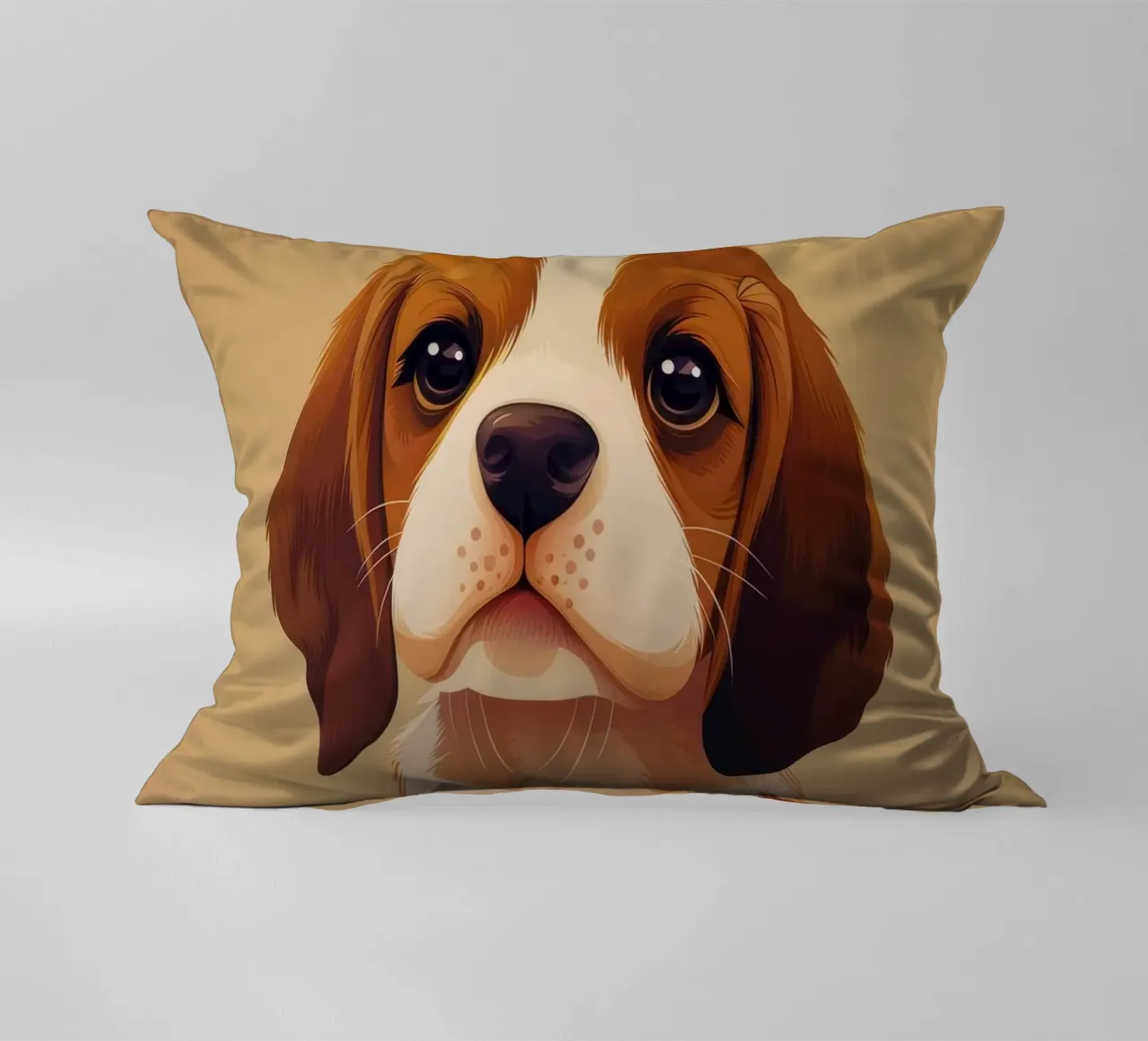 Cucciolo di Beagle giocherellone: Curioso e carino cuscino da DesignDoodle