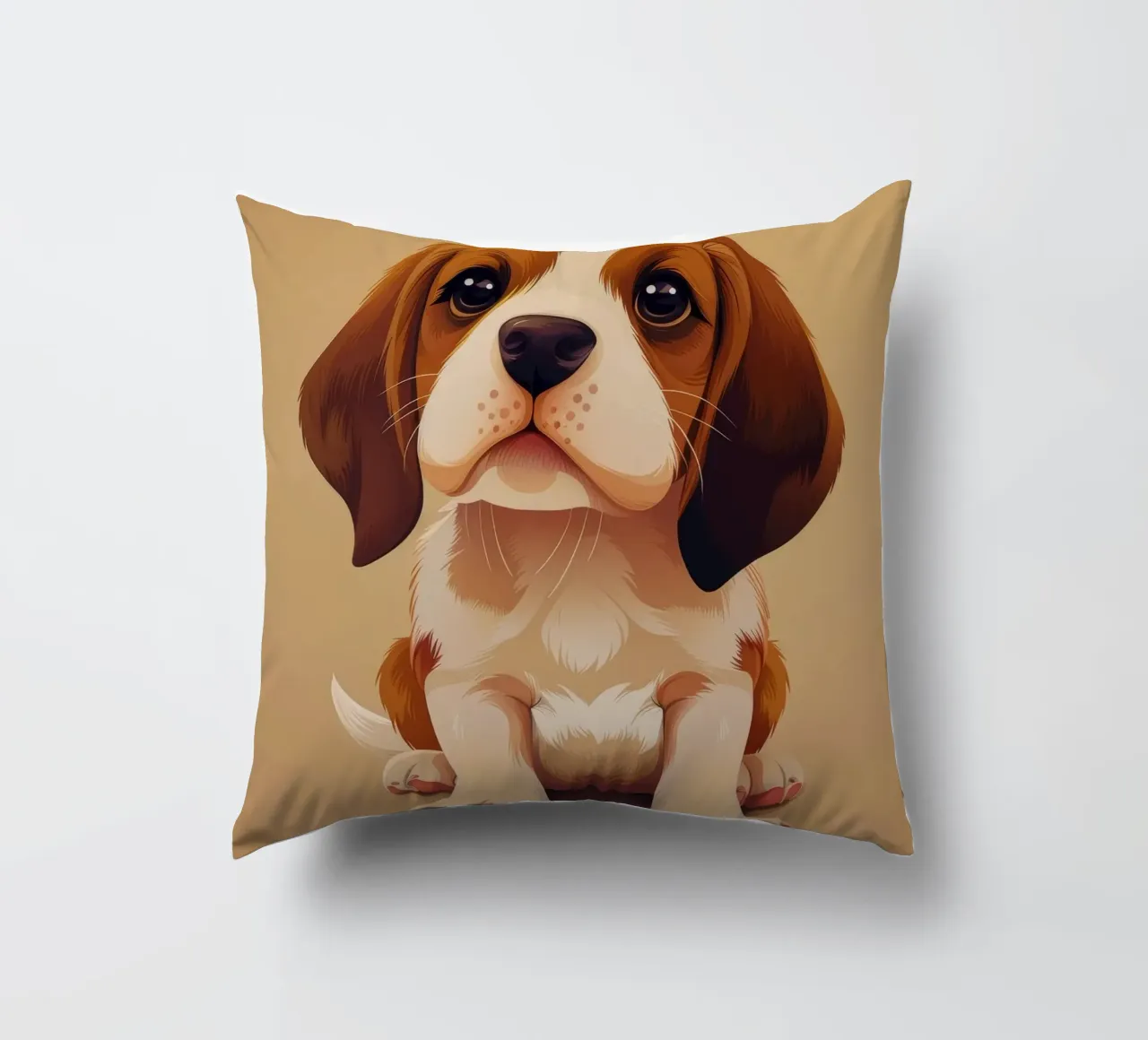 Cucciolo di Beagle giocherellone: Curioso e carino cuscino da DesignDoodle