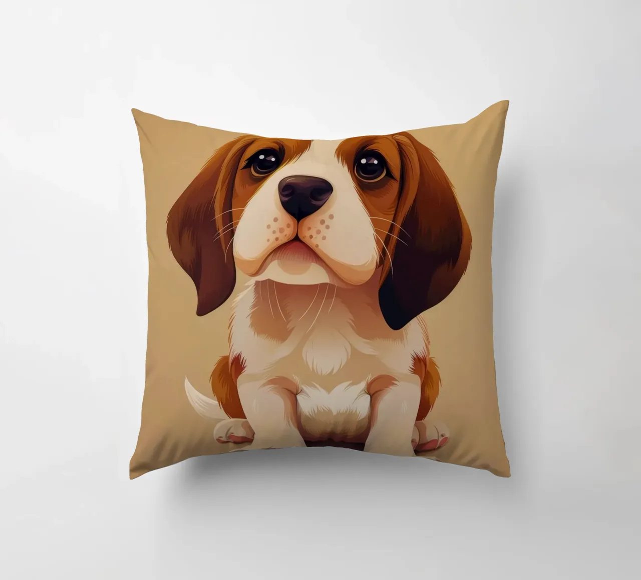 Cucciolo di Beagle giocherellone: Curioso e carino cuscino da DesignDoodle