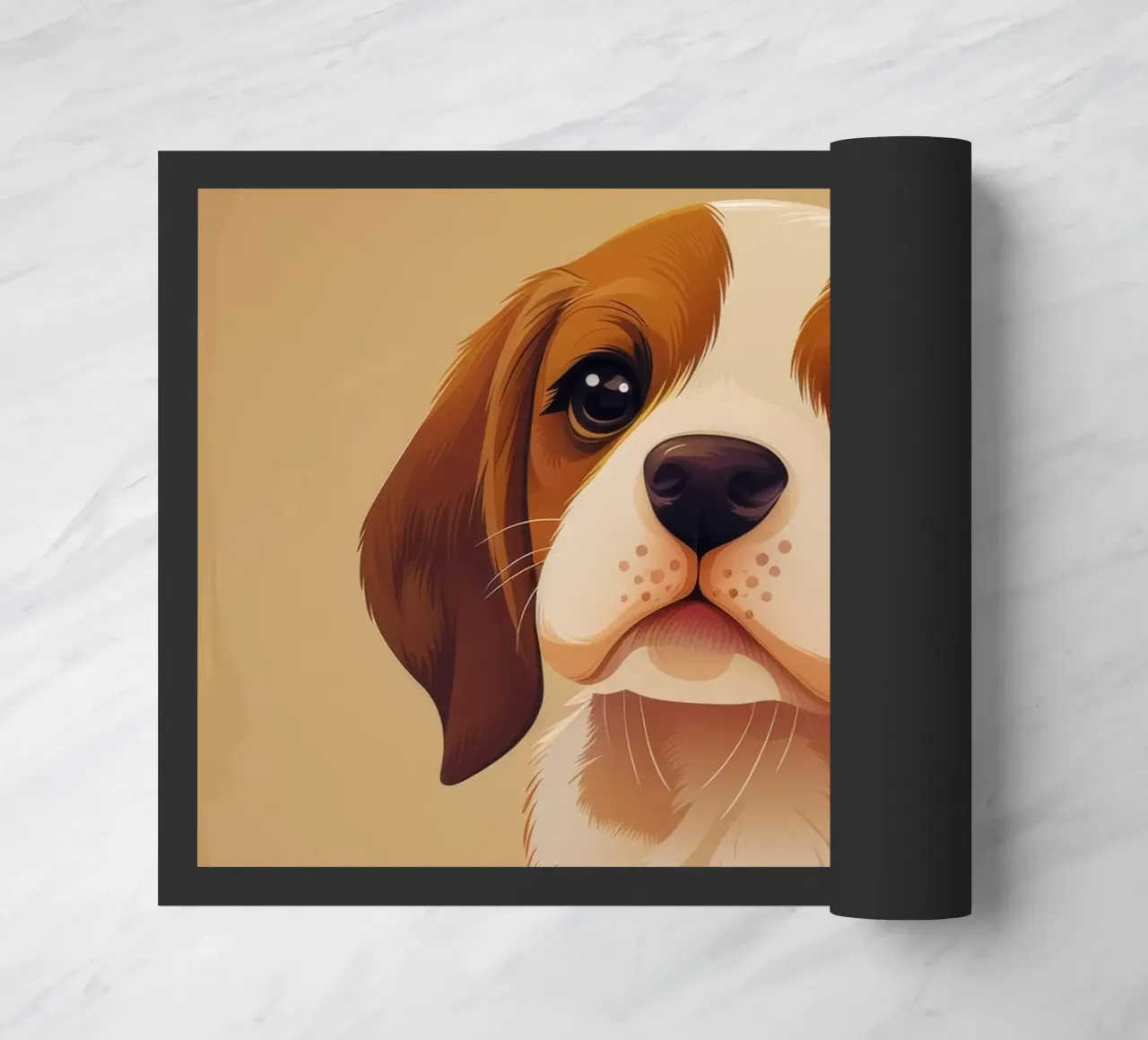 Cucciolo di Beagle giocherellone: Curioso e carino zerbino da DesignDoodle