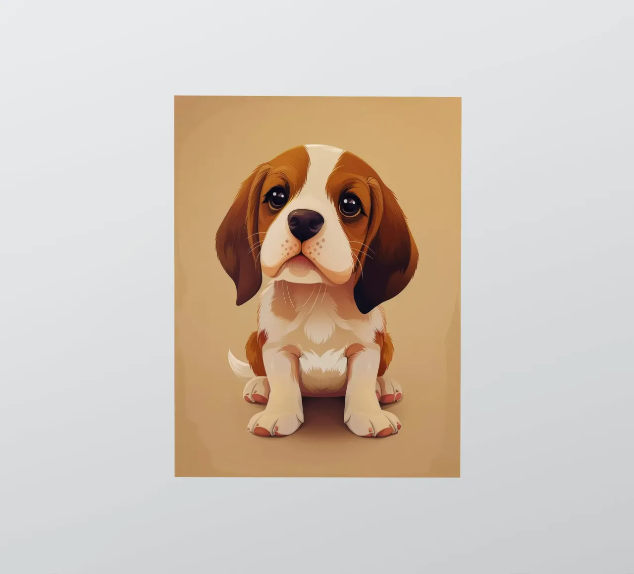 Playful Beagle Pup: Curious and Cute sticker by DesignDoodle