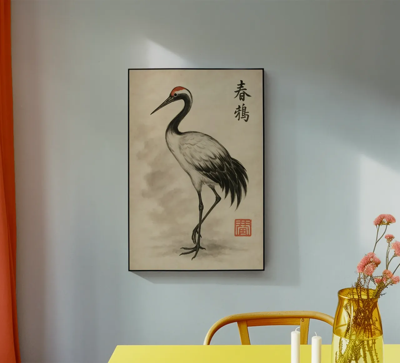 Tranquil Spring Crane plexiglass da Gei.Butsu