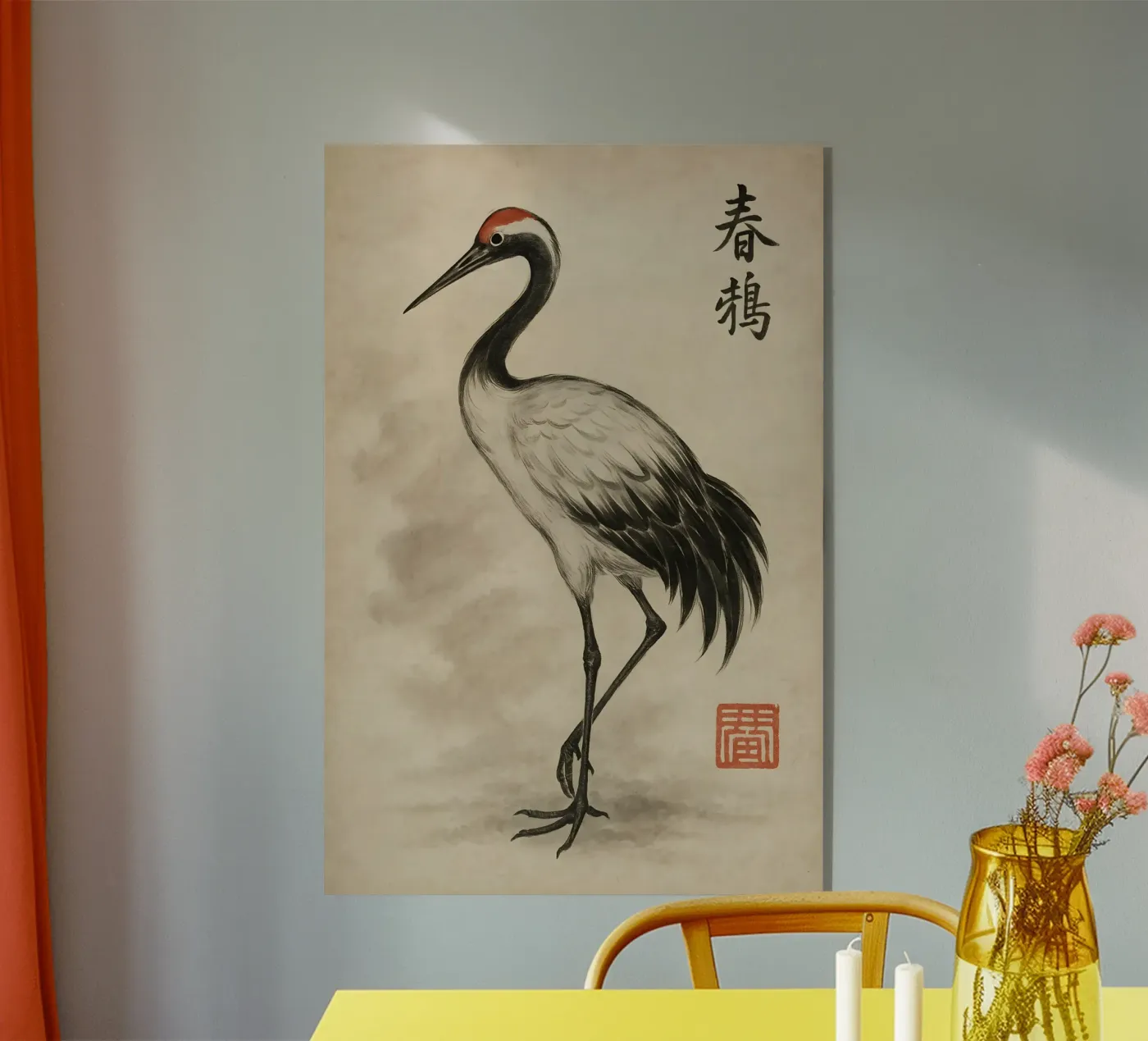 Tranquil Spring Crane Acryl-Glas von Gei.Butsu