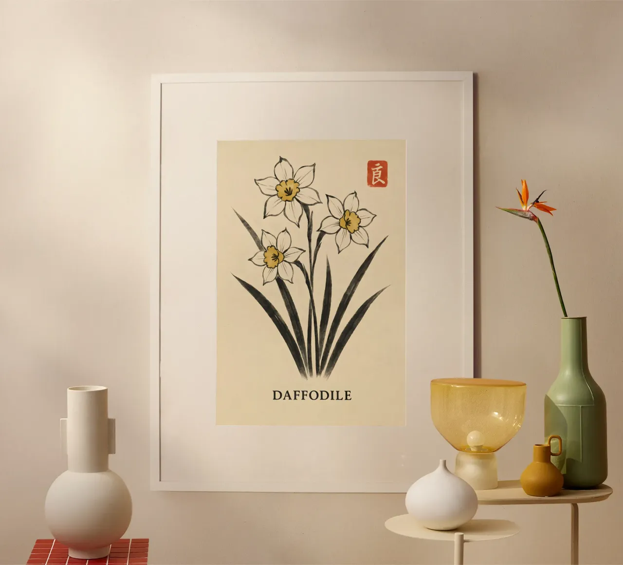 Dawn Daffodil Trio carta hahnemühle da Gei.Butsu