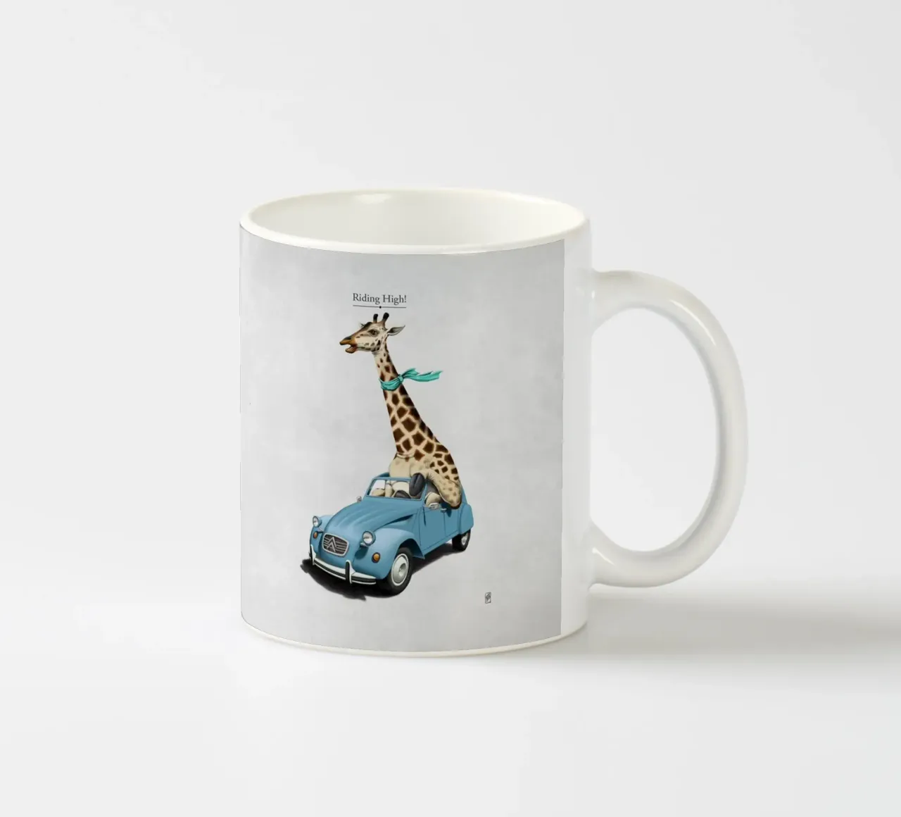 Riding High (Titled) tazza in ceramica da Rob Art | Illustration