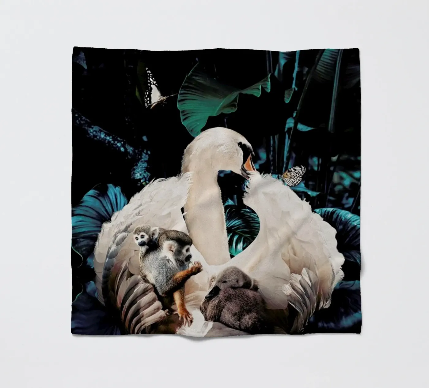 Swan Fleecedecke von Wouter Rikken