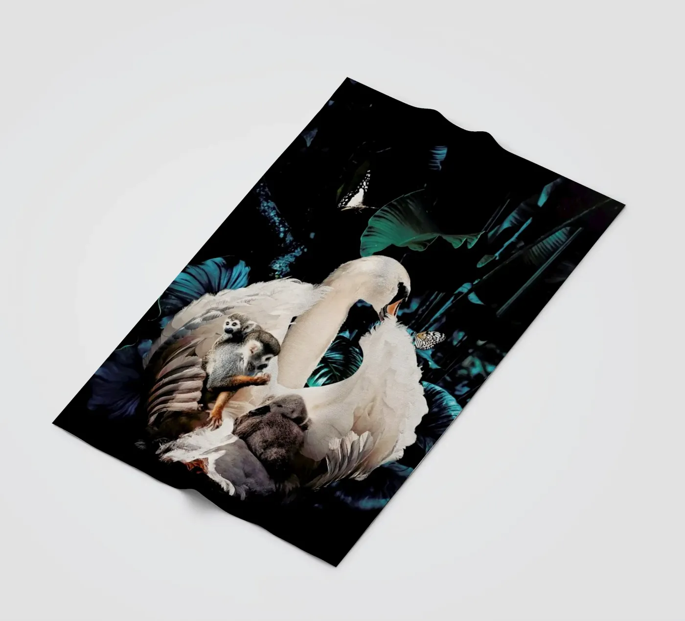 Swan Fleecedecke von Wouter Rikken