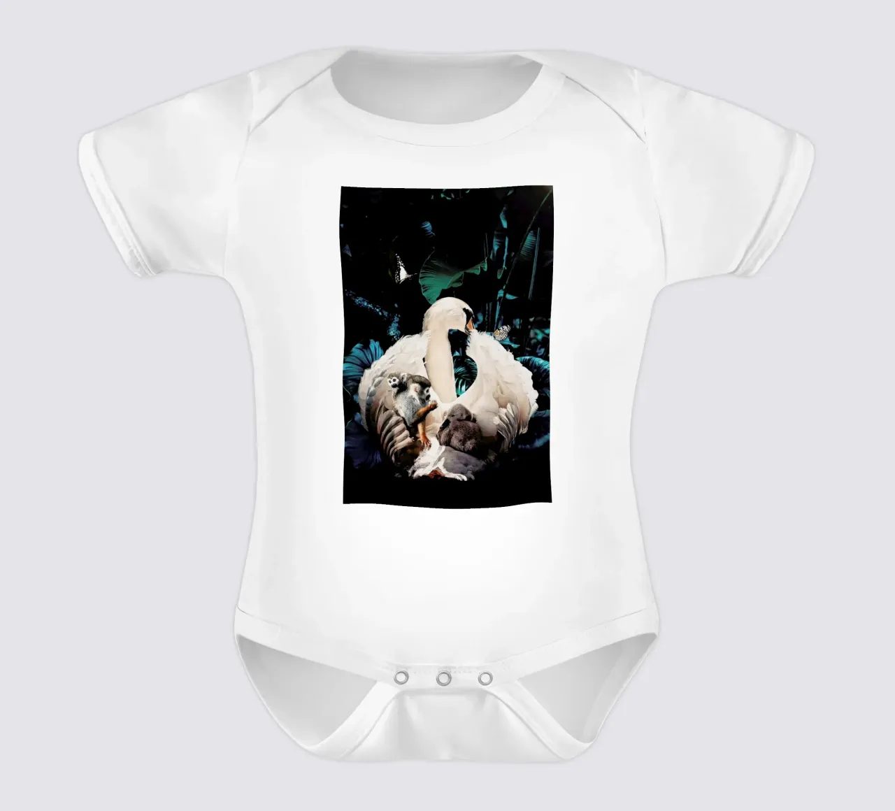 Swan body neonato maniche corte da Wouter Rikken
