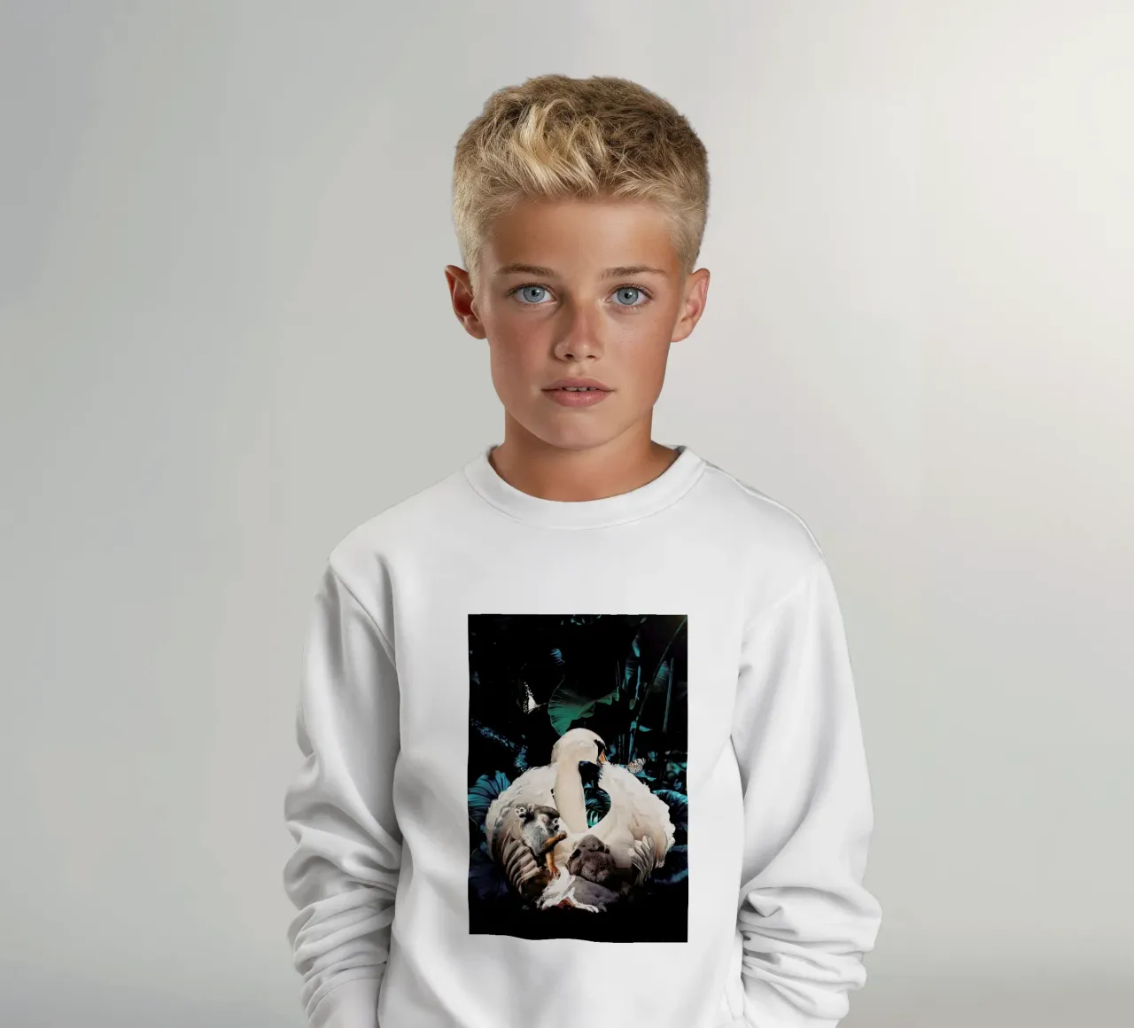 Swan felpa bambino da Wouter Rikken