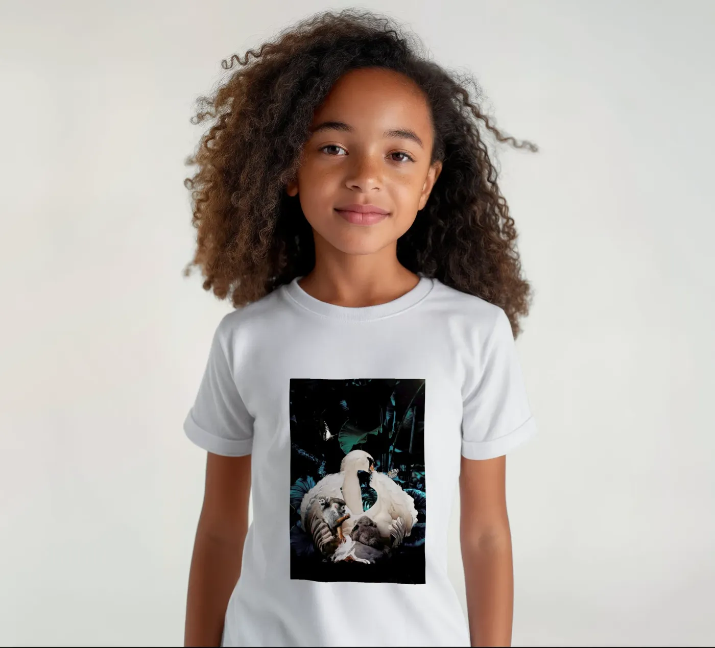 Swan t-shirt bambini da Wouter Rikken