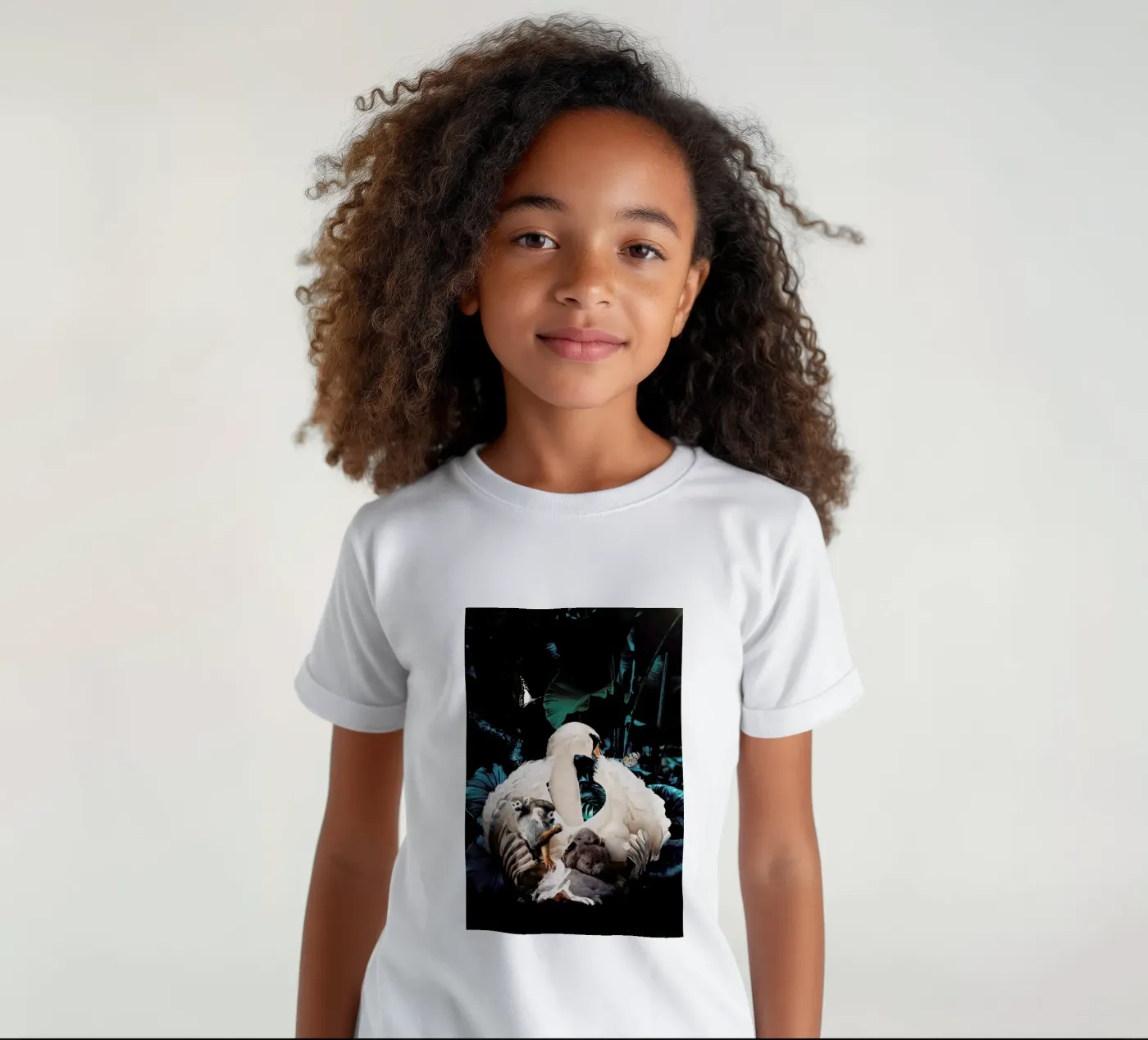 Swan t-shirt bambini da Wouter Rikken